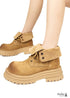 Boho-Thick-soled Distressed Biker Boots